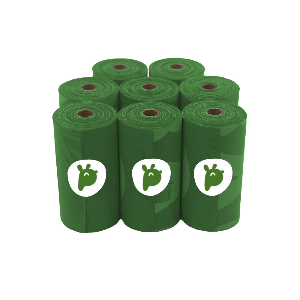 Green poop bags